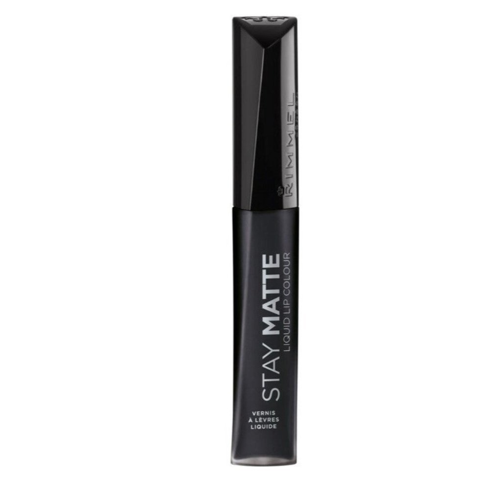 RIMMEL LONDON STAY MATTE Liquid Lip Color PITCH BLACK #840 - NEW!